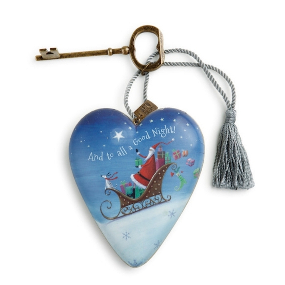 DEMDACO And To All A Good Night Art Heart New In Box 10cm x 8.5cm